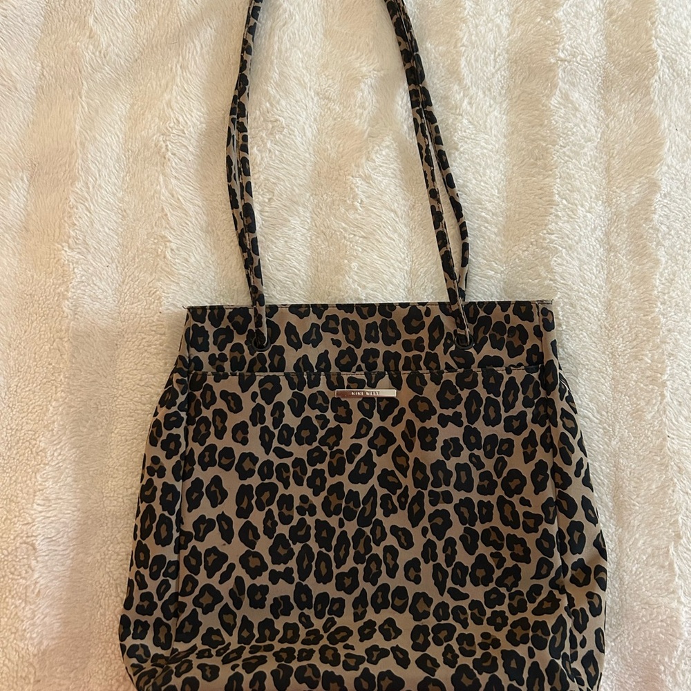 Nine West Brown Leopard Print Tote
